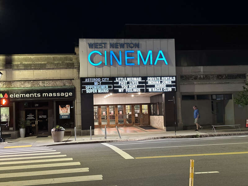 West Newton Cinema in West Newton, Massachusetts, From Washington St.