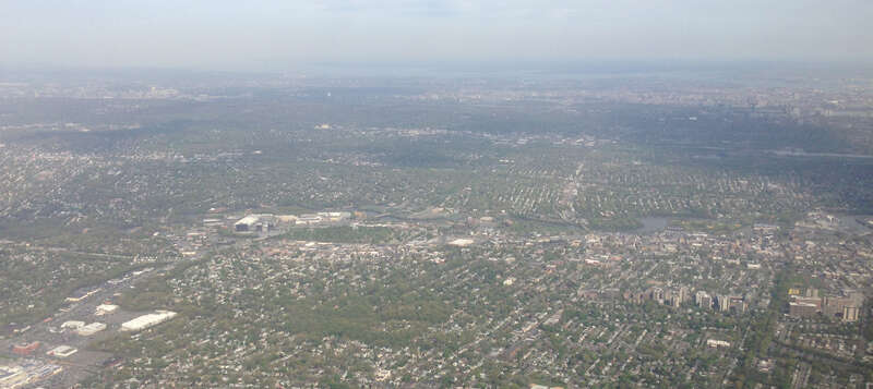 View of Hackensack, New Jersey from an airplane heading for Newark Airport-cropped
