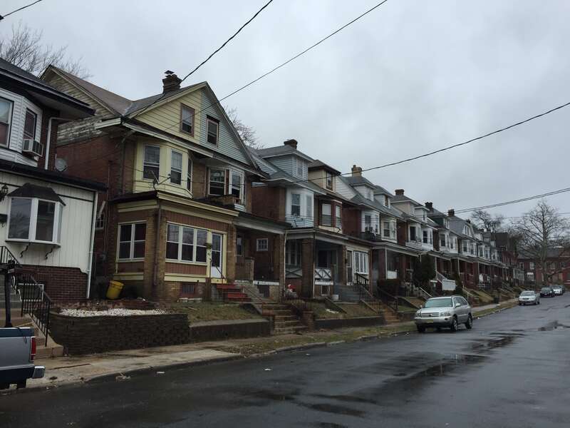 View southeast along Boudinot Street in the West End section of Trenton, New Jersey