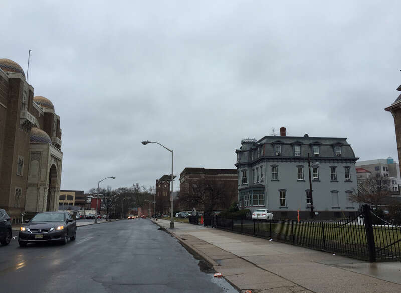 View southwest along North Clinton Avenue near Wall Street in the Ewing/Carroll section of Trenton, New Jersey