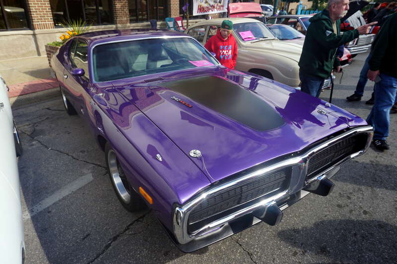 A 1973 Dodge Charger on display at the 2022 Downtown West Allis Classic Car Show in West Allis, Wisconsin (United States).