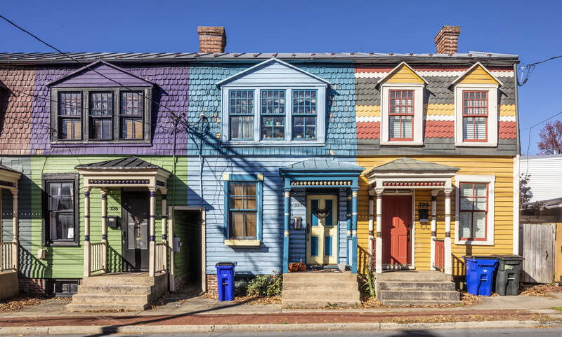 Houses at 325, 327 and 329 North Bentz Street, Frederick, Maryland, USA