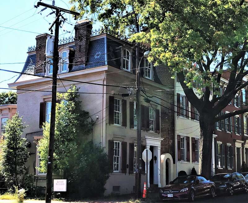 502-506 Duke Street at the corner of South Pitt Street in Old Town Alexandria, Virginia.