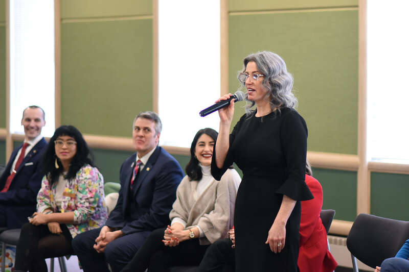 On Saturday, March 9, 2024, many Anchorage legislators participated in a Town Hall event at UAA's Cuddy Hall. Participants voiced concerns about topics ranging from education funding to energy and artificial intelligence.
Photo credit: &quot;Photo used