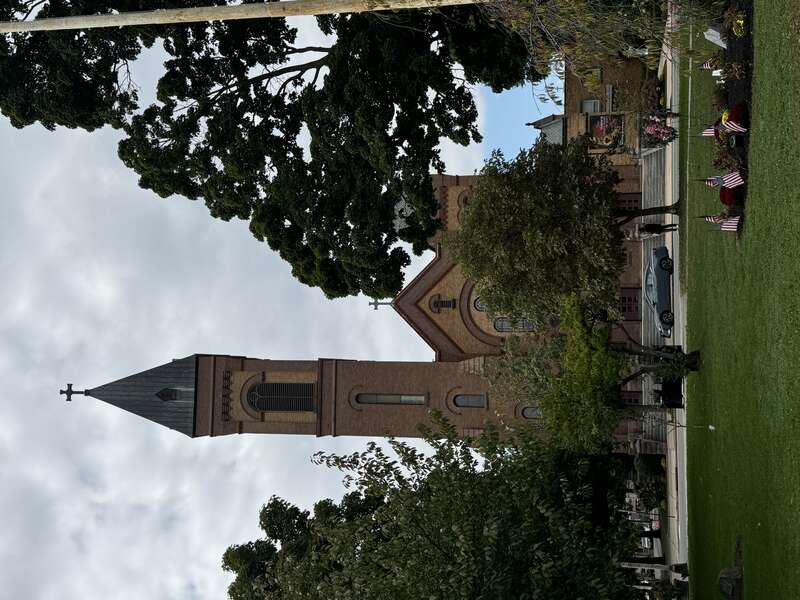 Sacred Heart RC Church, located across from the Town Green in Bloomfield Green Historic District.