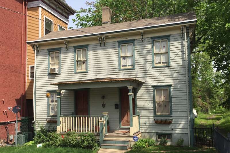 Bridge Tender's House located at West State Street and Prospect Street, Trenton, NJ. It is along the feeder canal for the Delaware and Raritan Canal. Contributing property. Built circa 1860date QS:P,+1860-00-00T00:00:00Z/9,P1480,Q5727902.