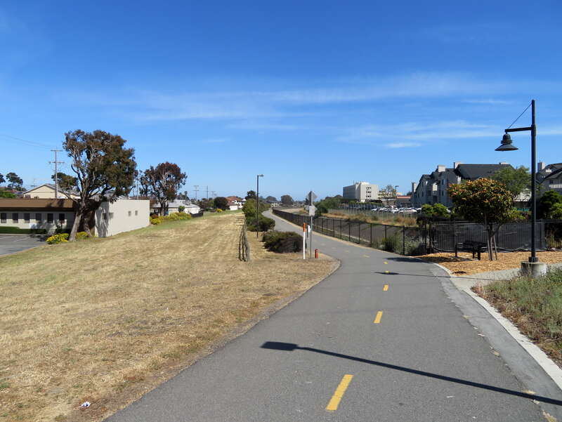 Centennial Way Trail south of South San Francisco station in June 2018