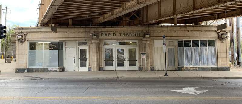 The Central station house on the CTA Purple Line in Evanston, Illinois in 2023