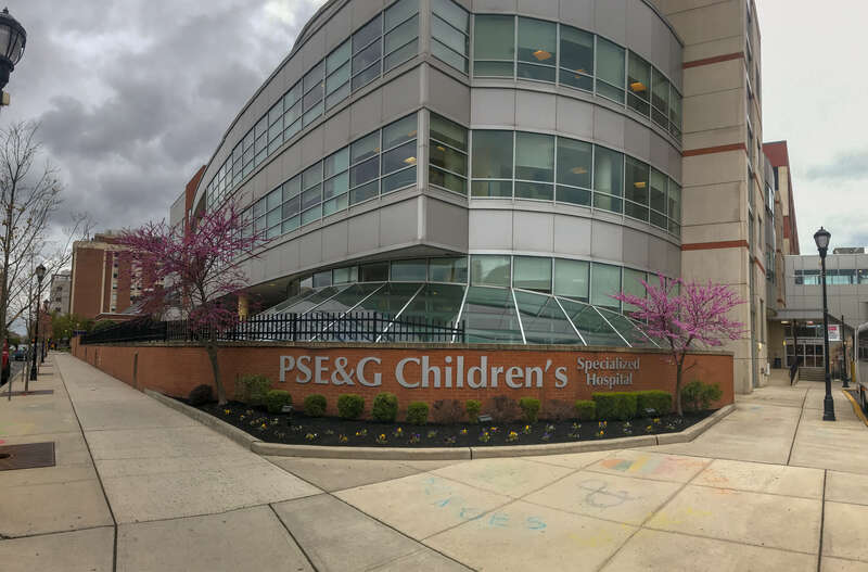 The Children's Specialized Hospital New Jersey corner sign panorama