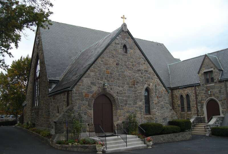 Christ Church in Quincy, Massachusetts, built in 1874 and added to the National Register of Historic Places in 1989. External link: http://thomascranelibrary.org/htm/293.htm
