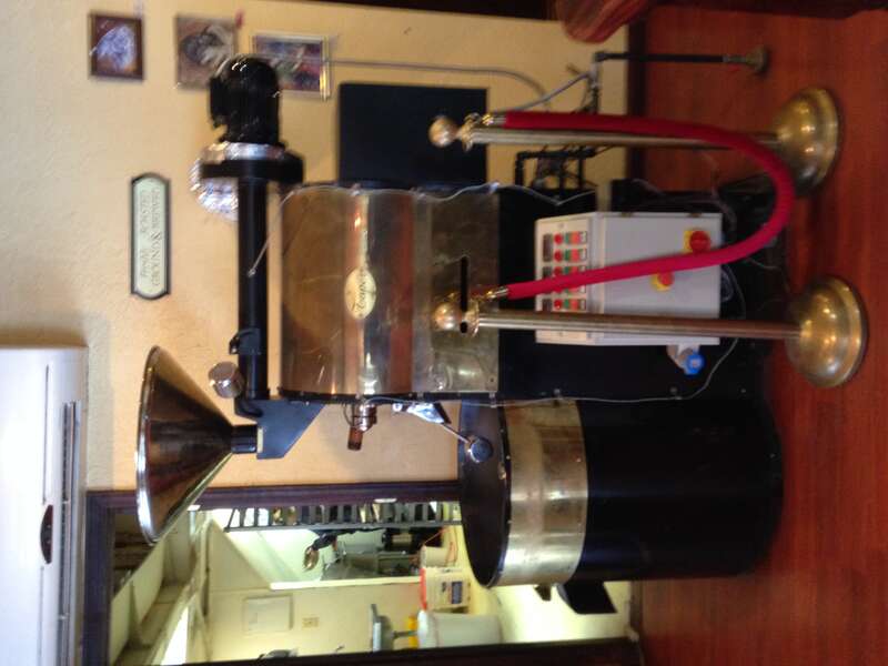 A coffee bean roaster at a roastery in Nashua, New Hampshire
