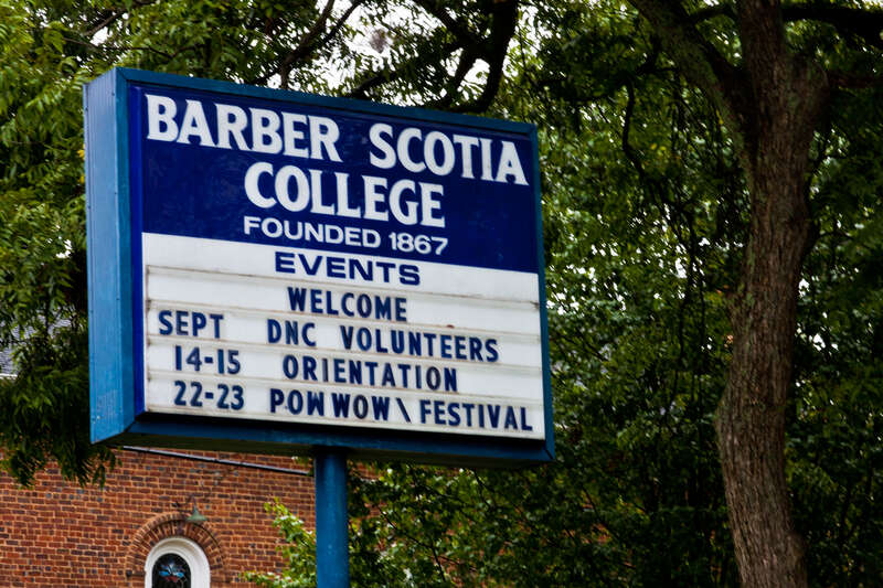 Barber-Scotia College Modern sign in front of Barber-Scotia College, Concord, NC