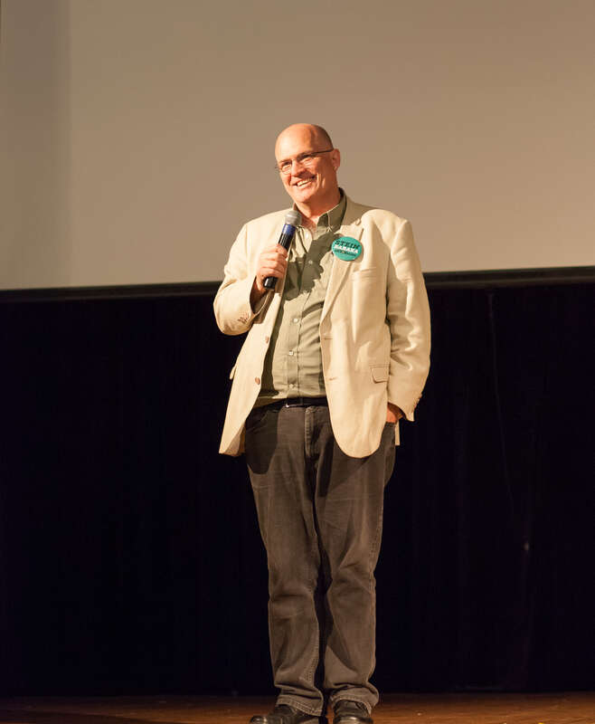 David Cobb speaks at a rally for Jill Stein at the Berkeley City Club, October 2016.