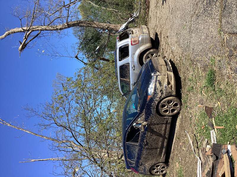 High-end EF2 damage at an apartment complex in Portage, Michigan.
&quot;Timbercreek Apartments - multiple units with roofing removed, exterior walls on second floor intact.&quot;