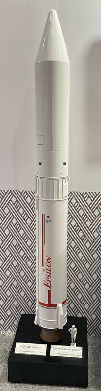 Model of IHI's Epsilon Launch Vehicle on display at the 2025 Space Symposium in Colorado Springs.