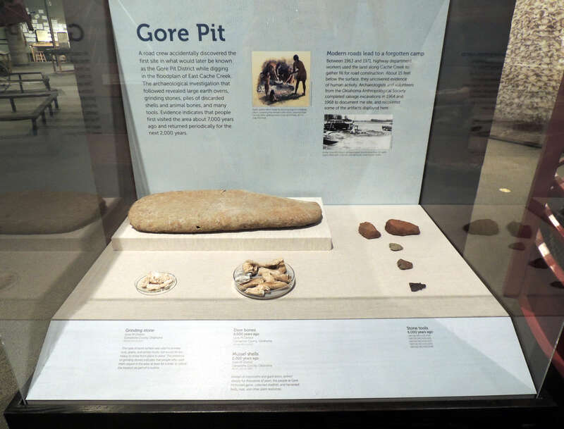 In 1964 to 1968, Oklahoma Anthropological Society excavated a floodplain area at East Cache Creek which become known as the Gore Pit District.