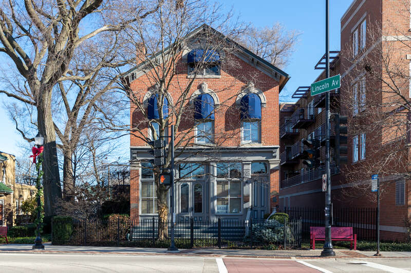 The Harrer Building, 8051 North Lincoln Avenue, Skokie, Illinois. Michael Harrer, a Bavarian immigrant, built the building in 1874 for his family's home and his meat market. Harrer's meat market was the first in the village, then known as Niles