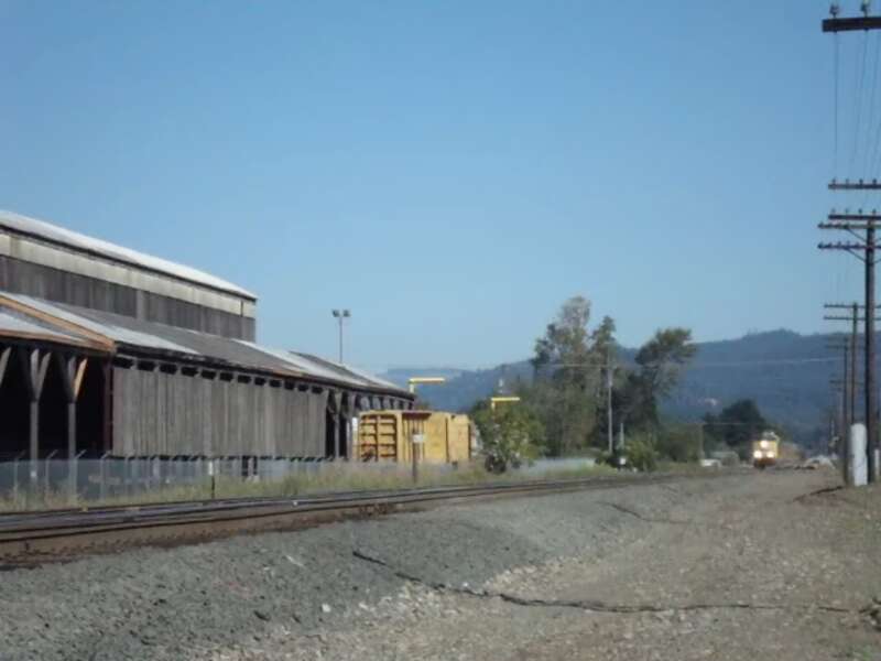 The UP officer special inspection train through East Springfield.