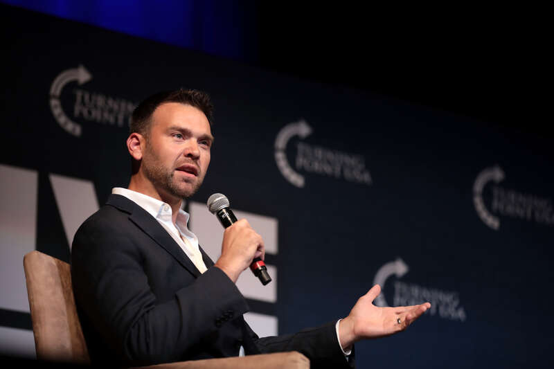 Jack Posobiec speaking with attendees at the University of Delaware tour stop of the &quot;Live Free&quot; tour at Mitchell Hall in Newark, Delaware.

Please attribute to Gage Skidmore if used elsewhere.