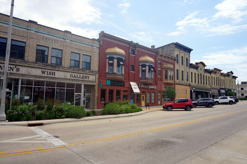 The West Milwaukee Street Historic District in Janesville, Wisconsin (United States).