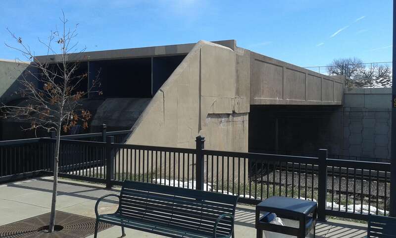 Littles Creek bridge over railway lines, Littleton Downtown Station