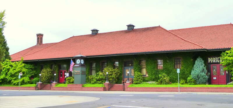 The historic Medford Southern Pacific Railroad Passenger Depot (built 1910), located at 147 North Front Street in Medford, Oregon, United States, is listed on the US National Register of Historic Places. It is additionally listed as a contributing