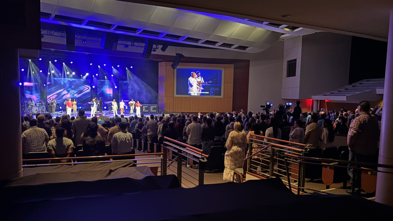 MetroCenter during a church service for FielderChurch in March 2024