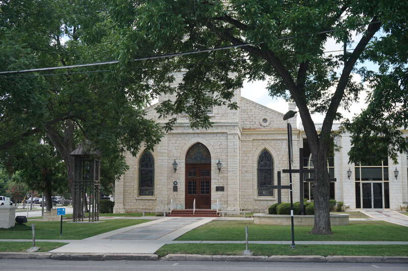 First Protestant Church in New Braunfels, Texas (United States).