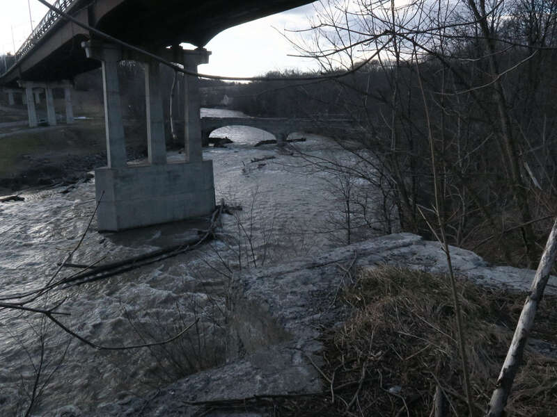 The Normanskill flows through Albany County in New York. The Normaskill joins the Hudson River at Albany.