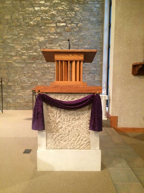 Our Lady of Lourdes Parish (Marysville, Ohio) - ambo