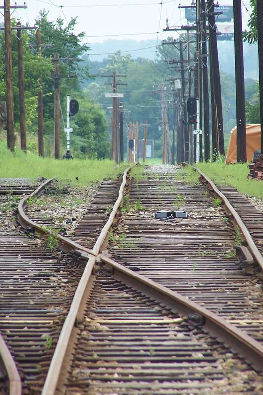 A section of the &quot;right of way&quot; of the PA trolley Museum