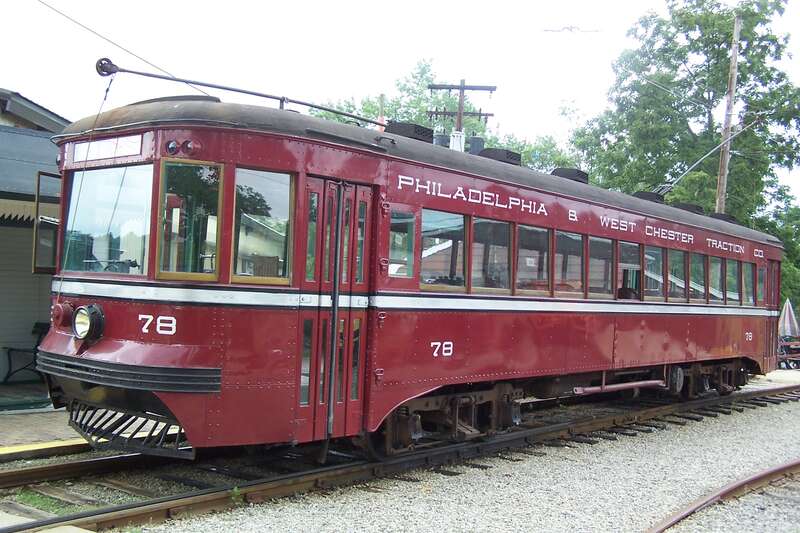 Ex-Philadelphia car 78, a Brill &quot;Master Unit&quot;, at the Pennsylvania Trolley Museum, in Washington, Pennsylvania.