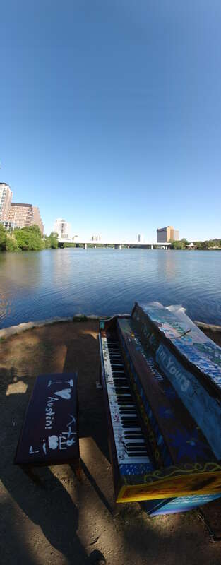 Piano and Town Lake