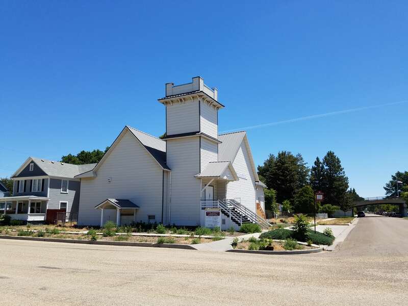 The former Presbyterian Church (1890) in Caldwell, Idaho, is part of the North Caldwell Historic District.