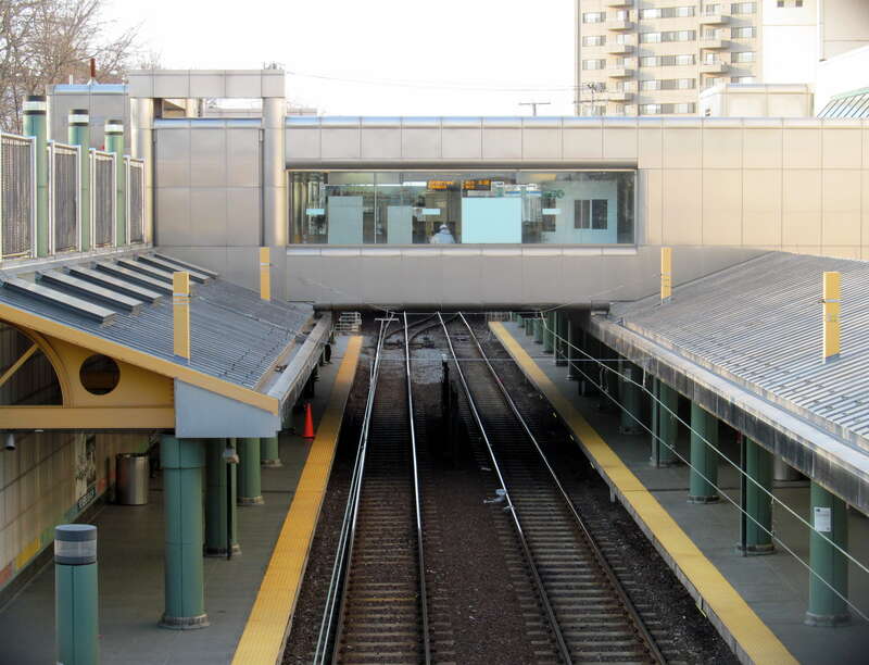 Revere Beach station in April 2014