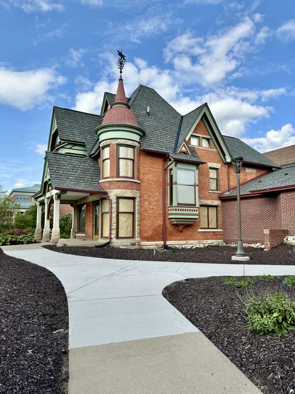 Built in 1894, this Queen Anne-style house was designed by Darius B. Moon for Herbert M. Rogers, a realtor, whom lived in the house until 1901, when it was sold to Dr. Thomas M. Winters.  The house was sold again in 1905 to M. Ralph Carrier, whose
