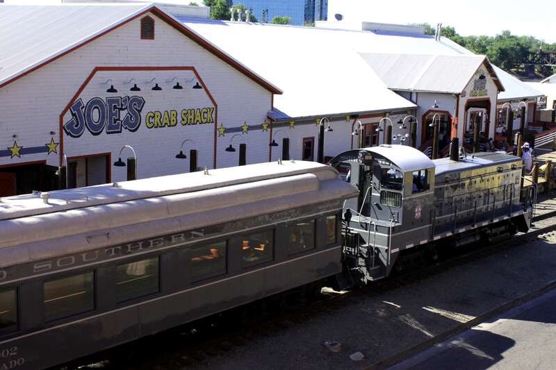 Sacramento Southern Railroad EMD SW8 #2030 on the SSRR line located just south of the California State Railroad Museum in the Sacramento in Historic Old Town.