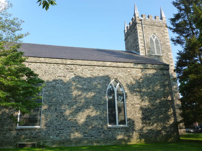 Saint Anne's Episcopal Church, located at 8 Kirk Street, Lowell, Massachusetts.  West side shown.