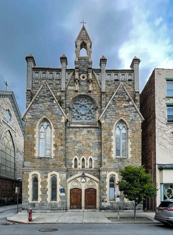 Saint Paul's Chapel &amp;amp; Guild House, Troy New York. 27 State Street. Believed To Have Been Designed By Richard Upjohn Or Richard M. Upjohn. Now home to the Beaches Sabre Club.