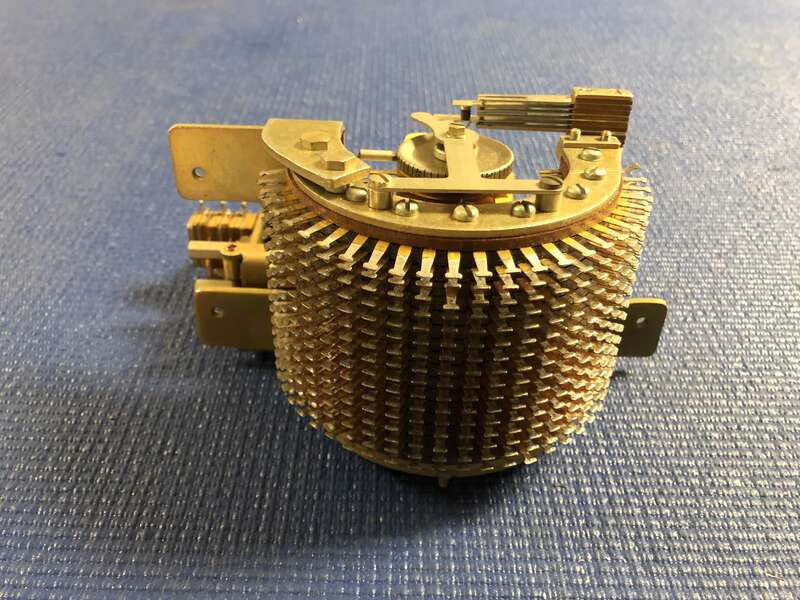 Sixteen layer stepping switch. Item on display at the Telephone Museum, Waltham, Massachusetts, USA