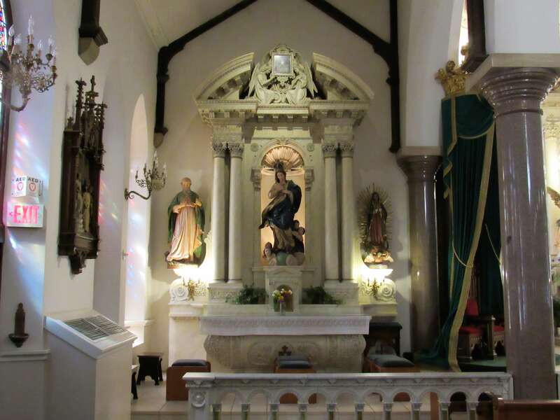 The interior of St. Patrick Cathedral in Fort Worth, Texas.