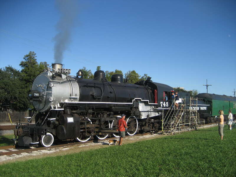 1921 Steam locomotive &quot;SP 745&quot; on tracks at Audubon Butterfly Park, New Orleans