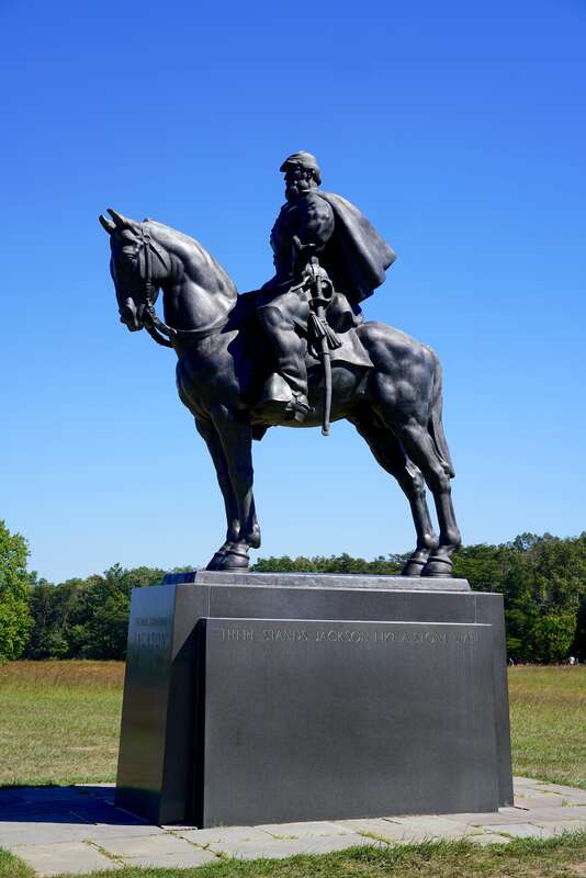 Monument to the Jackson Brigade's iconic stand during the First Battle of Manassas (Bull Run) (21 July 1861)  &quot;There stands Jackson like a stone wall!&quot;