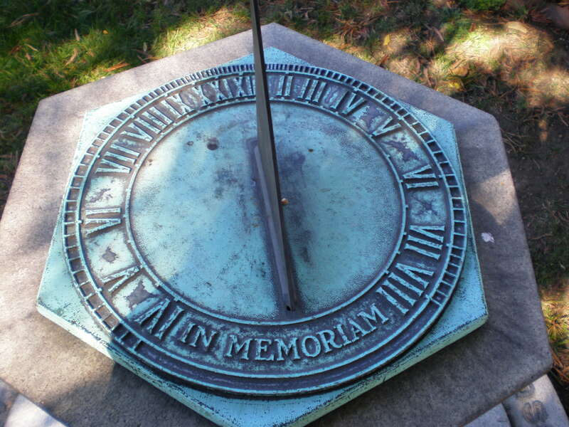 A sundial in the churchyard at Christ Church in Old Town, Alexandria, VA.