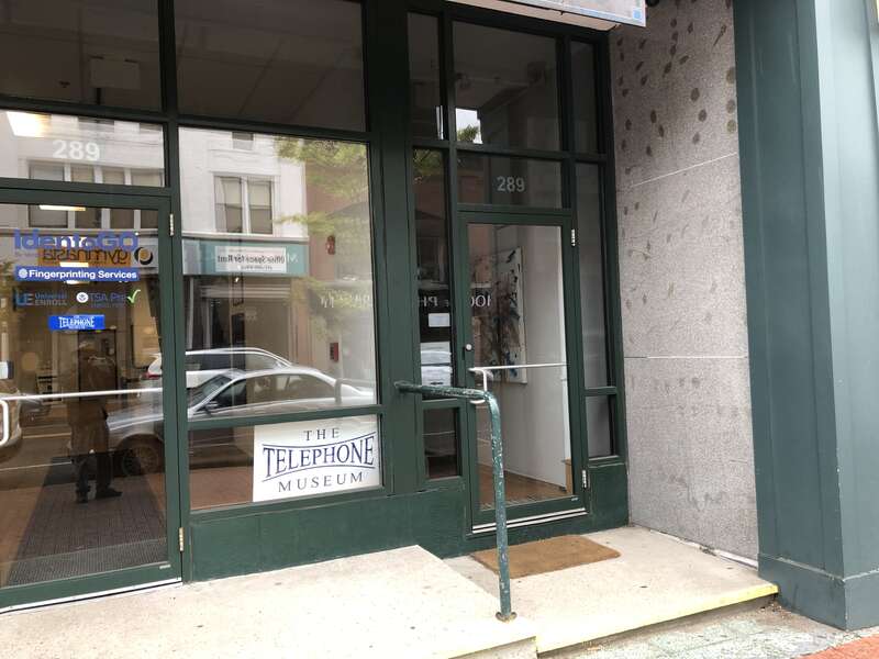 Entrance of the Telephone Museum, Waltham, Massachusetts, USA, 2019