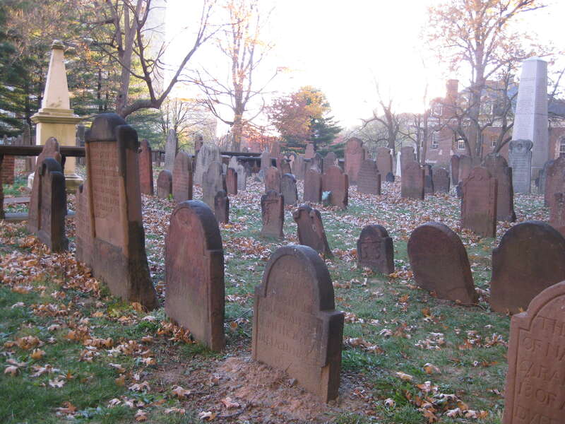 The Ancient Burying Ground in Hartford.  Spppppooooooky