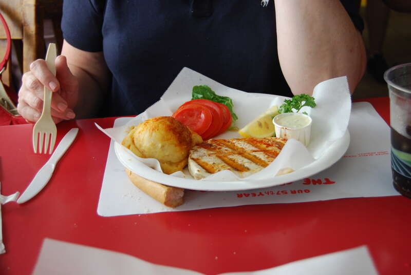 The Crab Cooker in  Newport Beach, CaliforniaMom's lunch/dinner