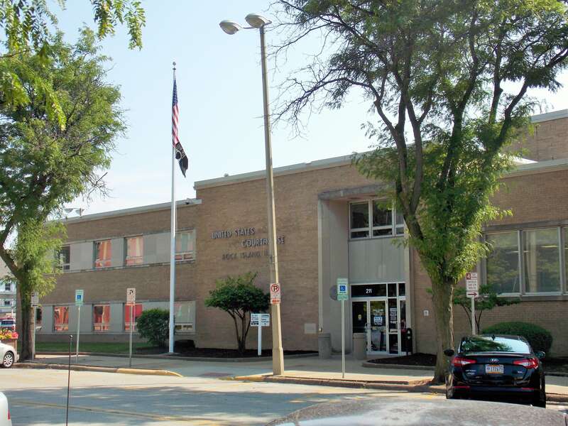 The United States Courthouse in downtown Rock Island, Illinois.