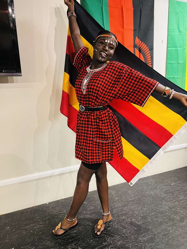 Lady Kanoire2 Christine at African students night, University of New Mexico