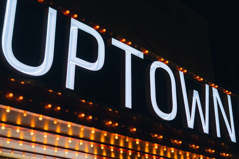 Recently re-opened Uptown Theater in Uptown Minneapolis. At the corner of Lagoon and Hennepin avenue.